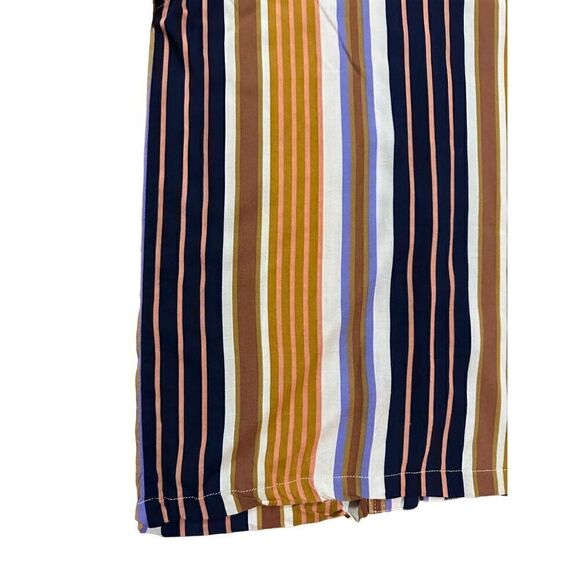 Pull&Bear Mens Multicolor Striped Collar Button Down Shirt sz M - Picture 10 of 10